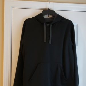 Mens black pullover hooded sweatshirt